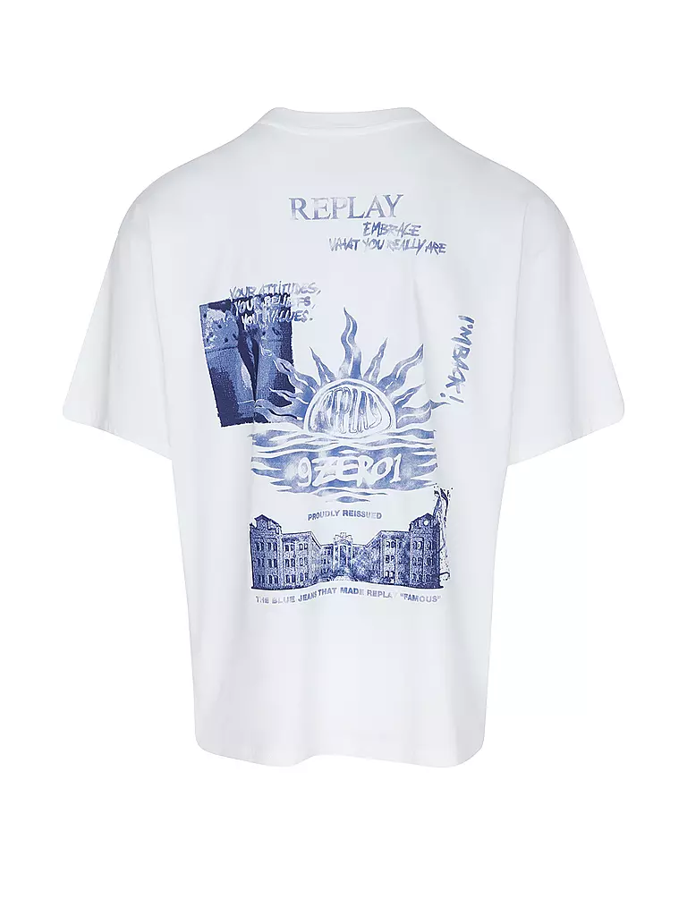 REPLAY | T-Shirt 9ZERO1 | Blanc