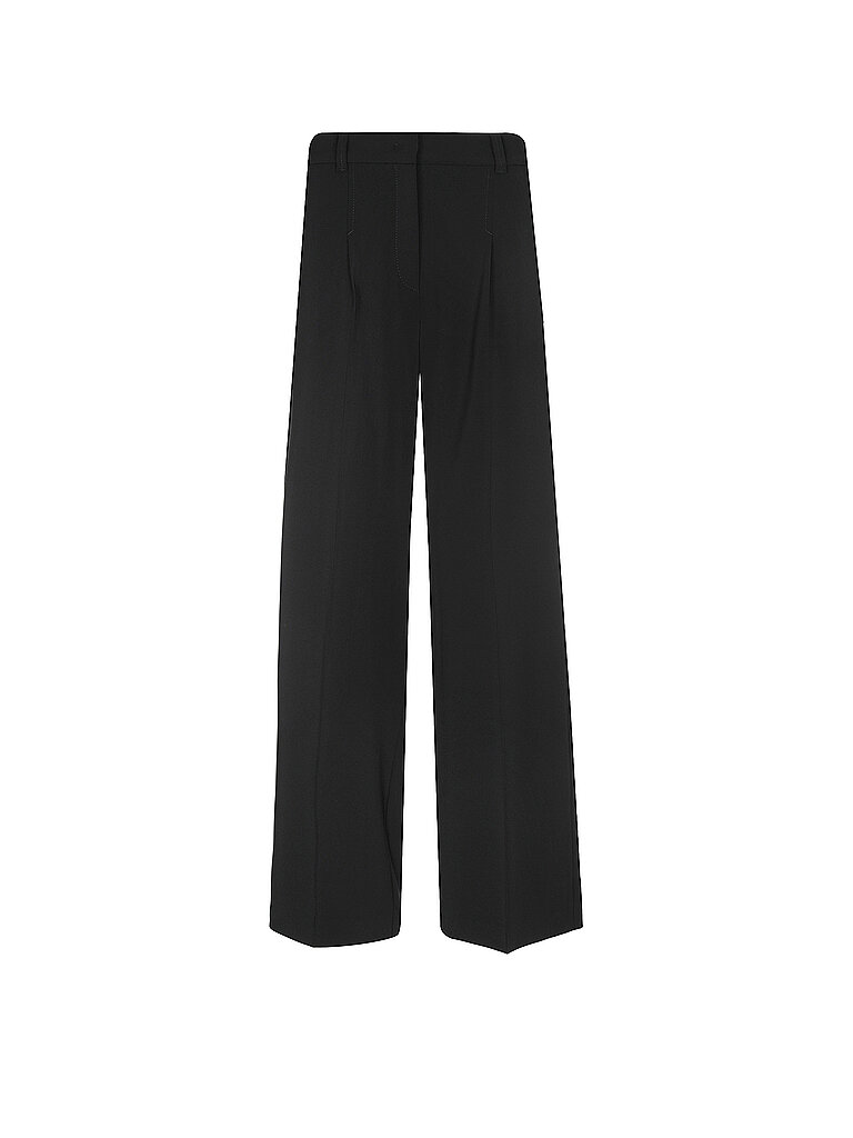 Pantalon de tailleur coupe ample noir 38