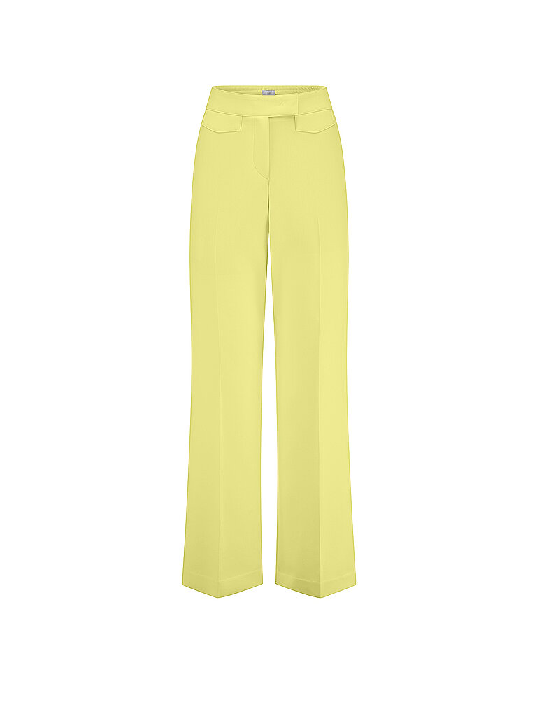 Pantalon de tailleur coupe ample jaune 44