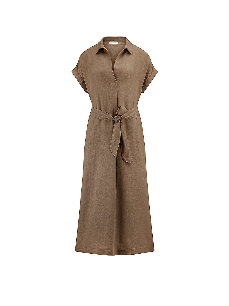 Riani Robe en lin marron 42