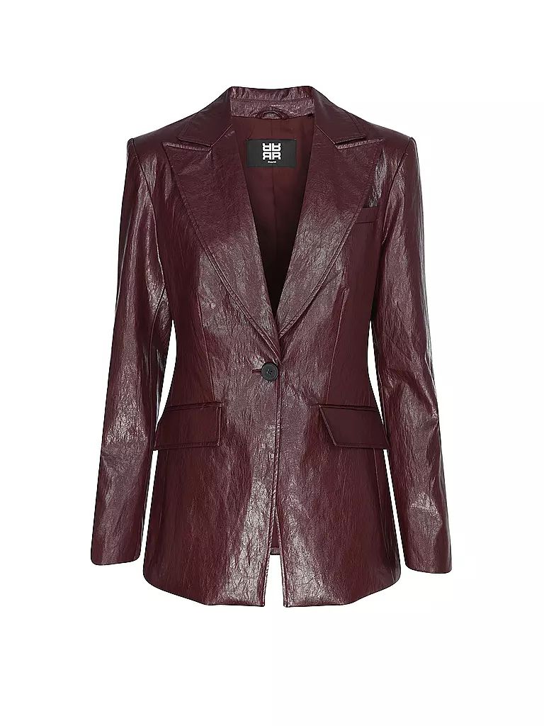 RIANI | Blazer aspect cuir | dunkelrot