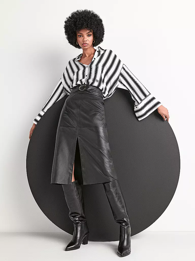 RIANI | Lederrock | Noir