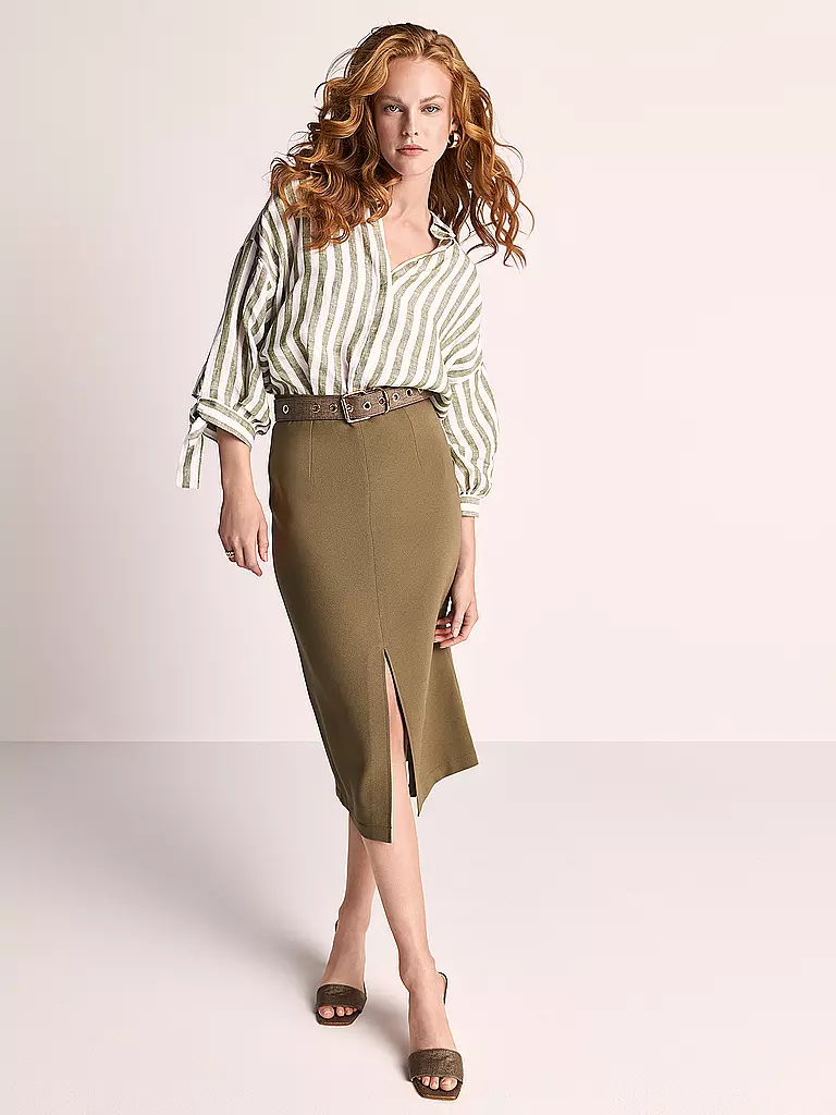 RIANI | Leinenbluse | Olive