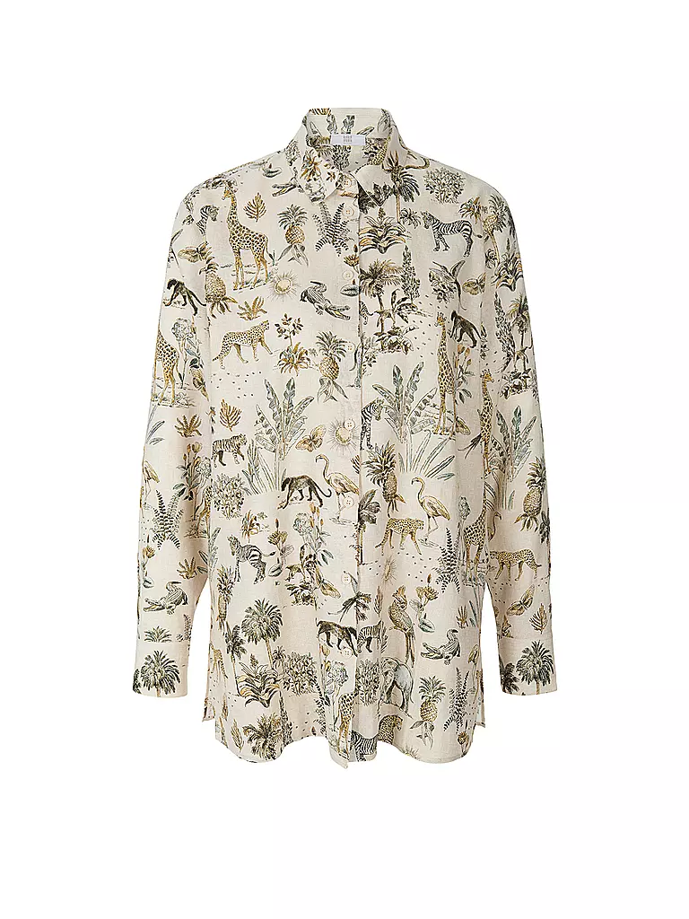 RIANI | Nom du produit: Blouse en lin
Marque: RIANI
Couleur: crème
Catégories: Mode,Femme
Tags: Grandes tailles

Longueur des manches: Manches longues
Matière: Lin
Forme du col: Col chemisier
Motif: Animal,Imprimé
Coupe (vêtement d'extérieur): Regular
Style | Crème