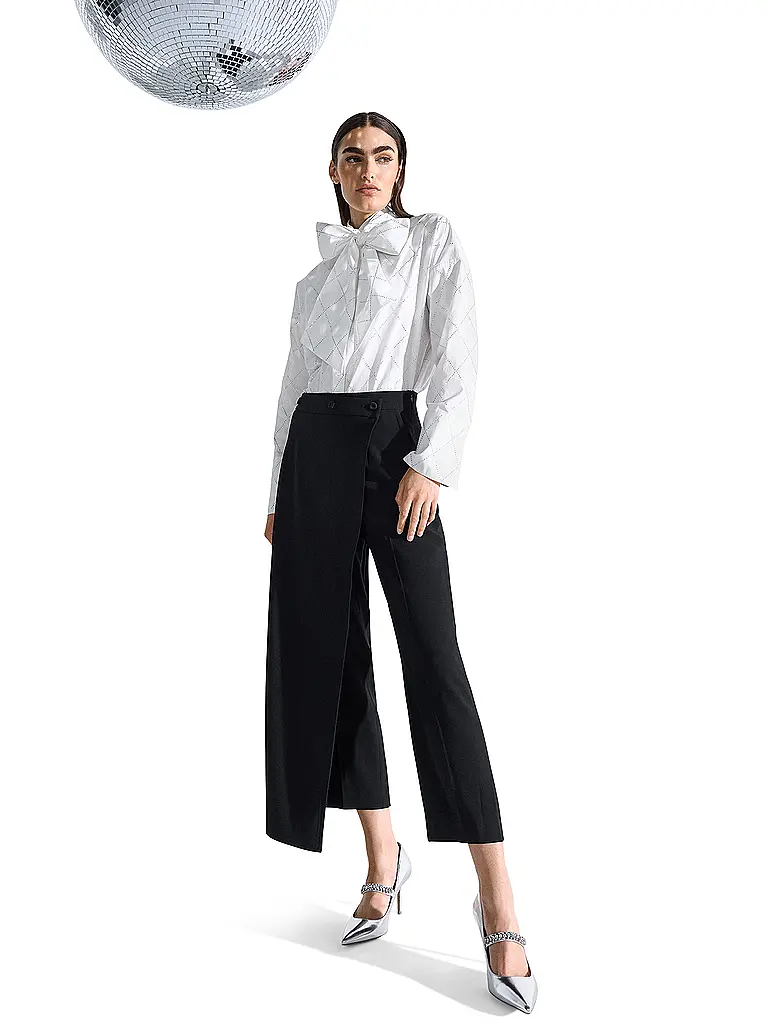 RIANI | Pantalon évasé 7/8 | Noir