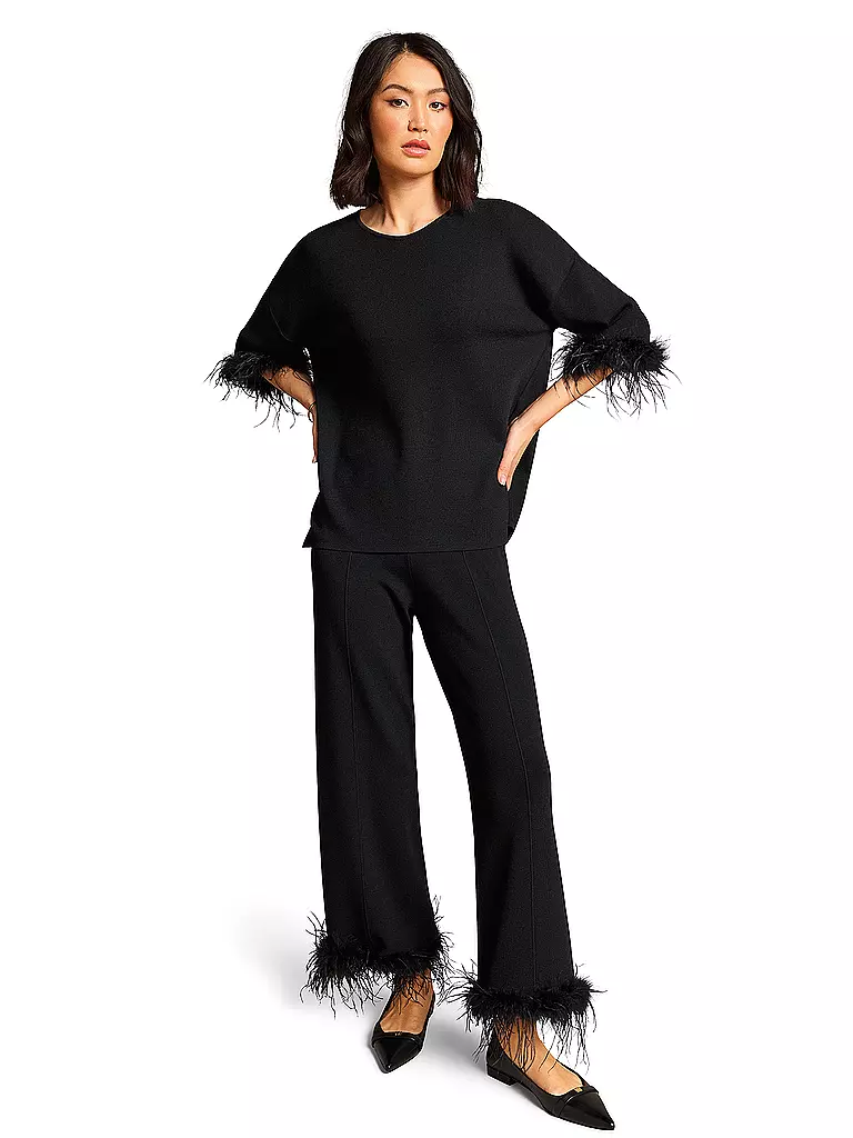RIANI | Pantalon coupe évasée | schwarz