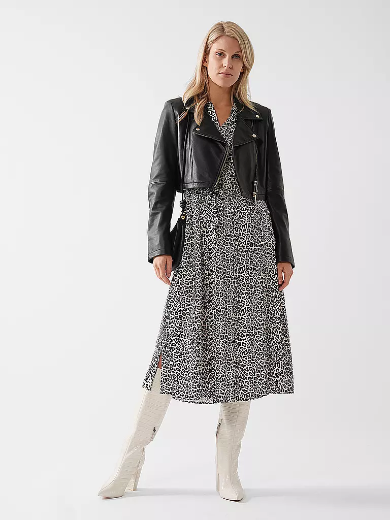 RIANI | Veste en cuir | schwarz