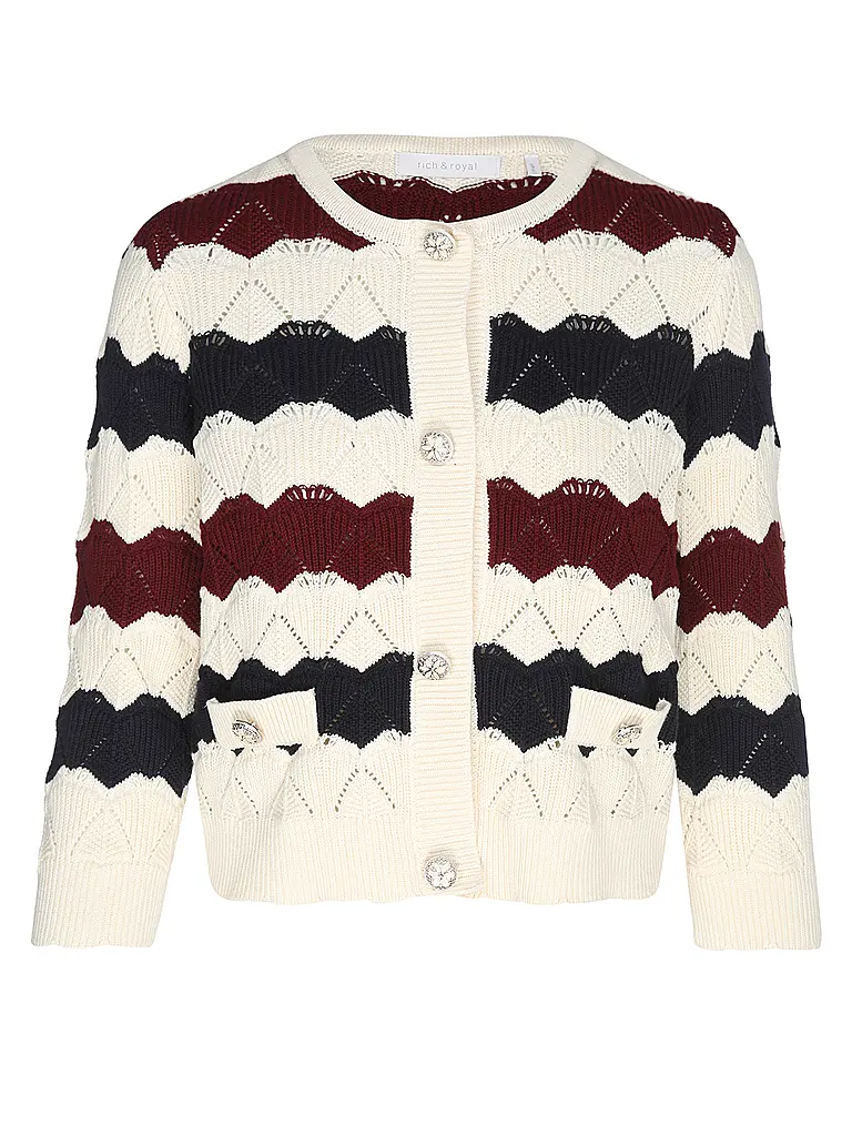 RICH & ROYAL | Cardigan | dunkelrot