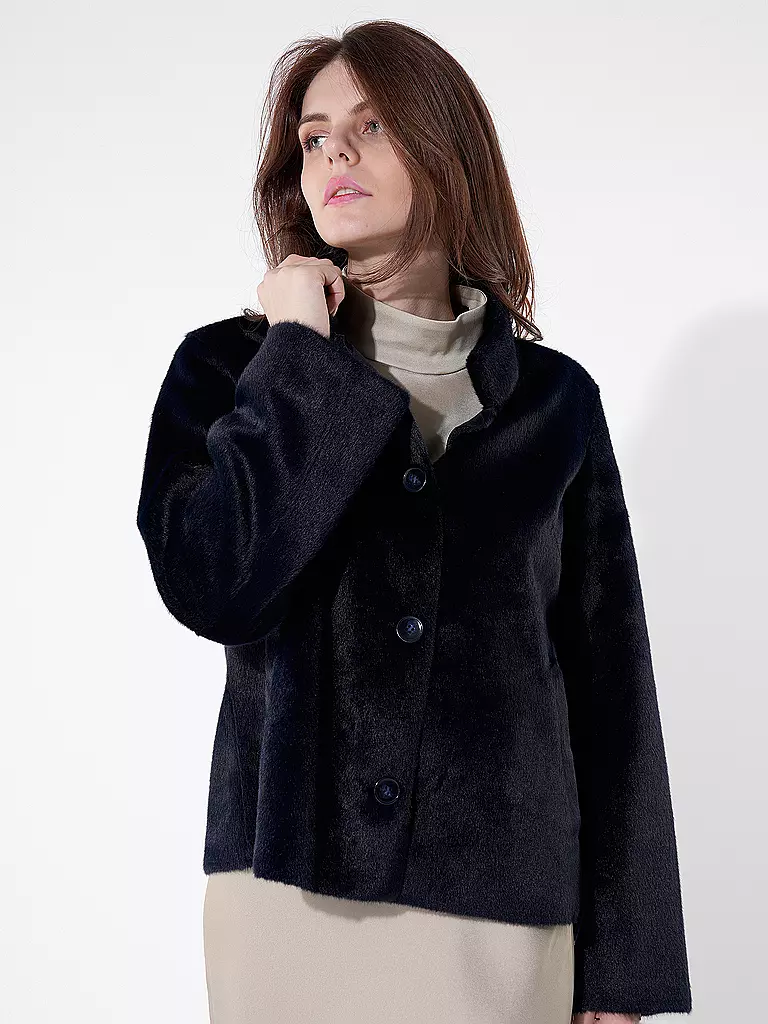 RICH & ROYAL | Jacke in Felloptik | Bleu