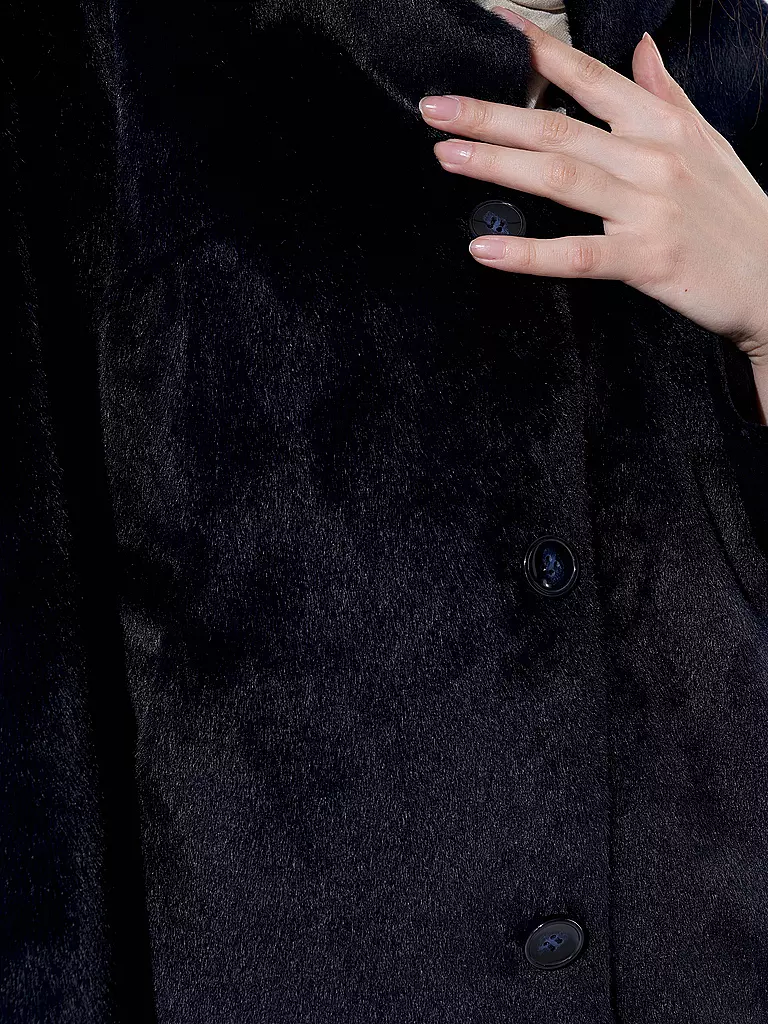 RICH & ROYAL | Jacke in Felloptik | Bleu