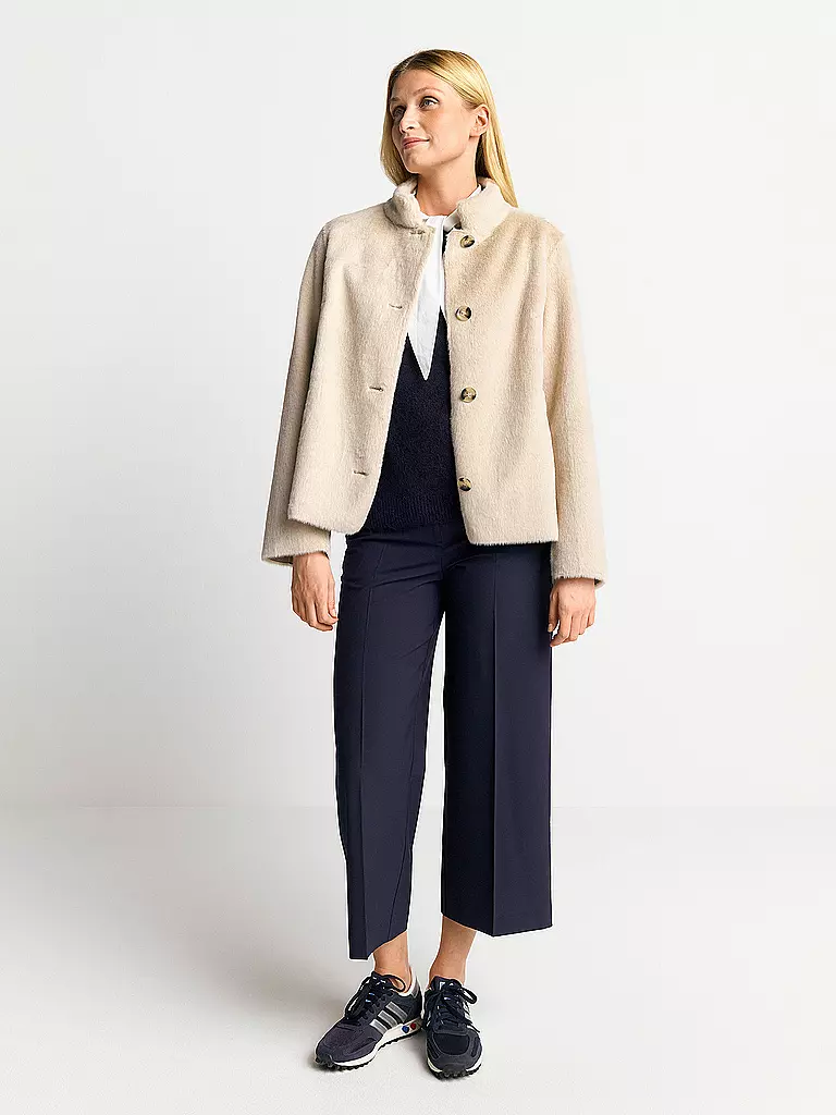 RICH & ROYAL | Jacke in Felloptik | Beige