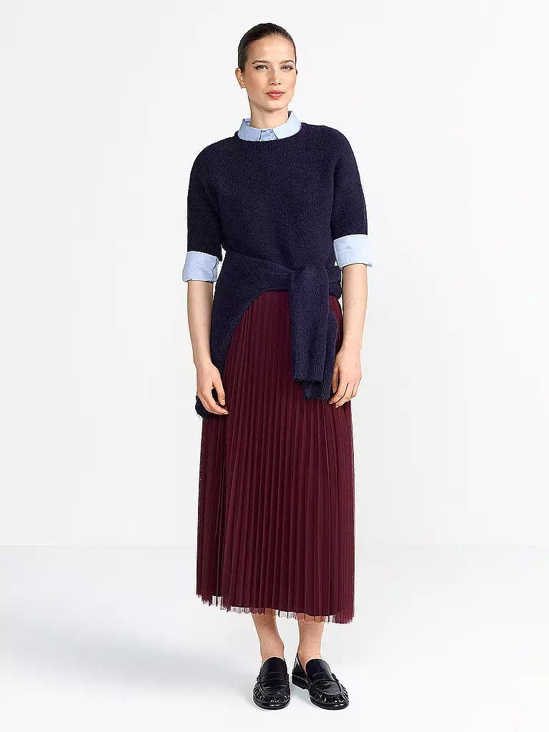 RICH & ROYAL | Jupe midi | Rouge foncé
