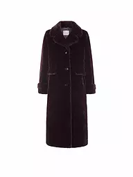 RICH & ROYAL | Manteau en fausse fourrure | Rouge foncé
