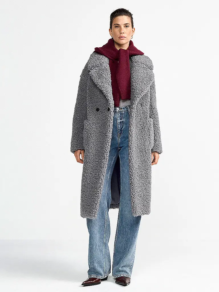RICH & ROYAL | Manteau en fausse fourrure | grau