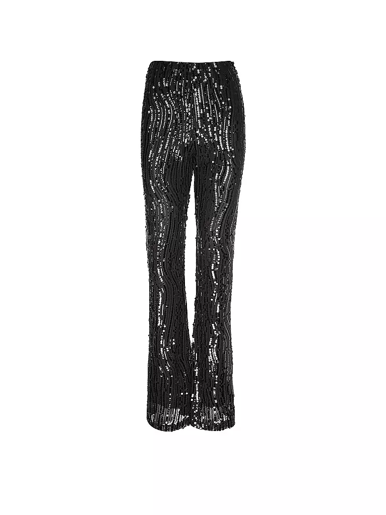 RICH & ROYAL | Pantalon Coupe Évasée | schwarz