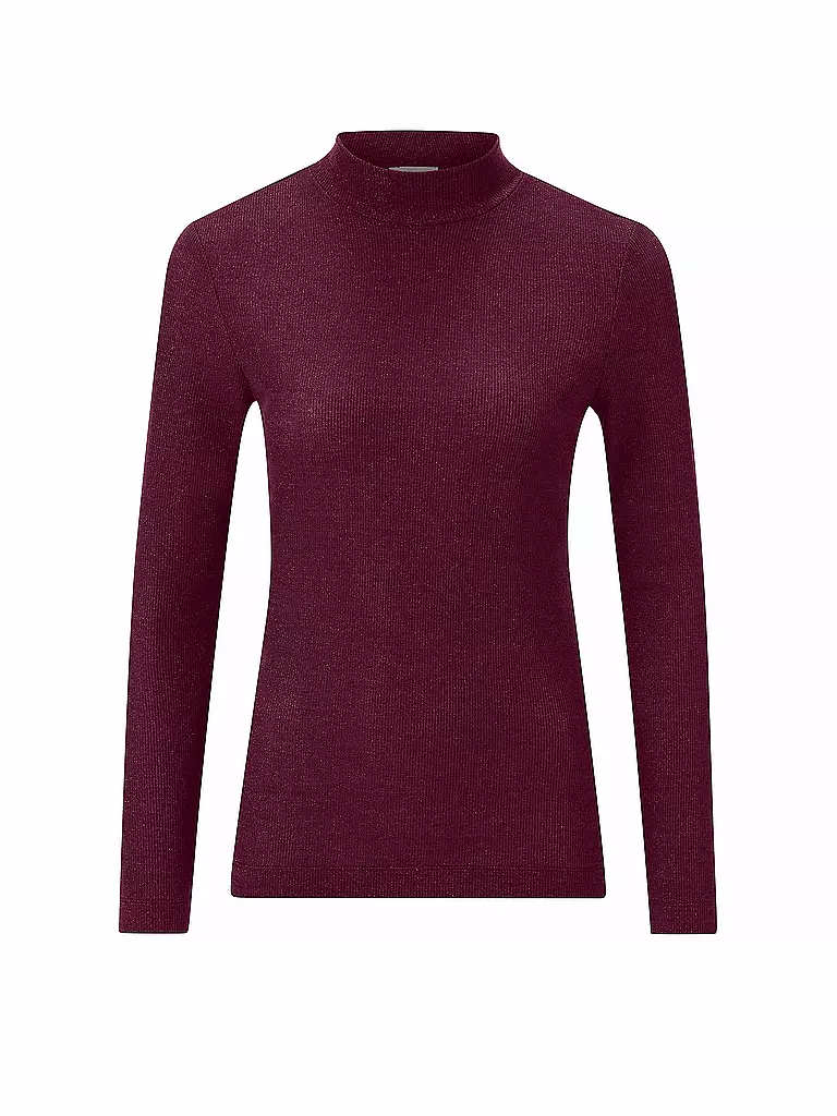 RICH & ROYAL | Pull à col roulé | Rouge foncé
