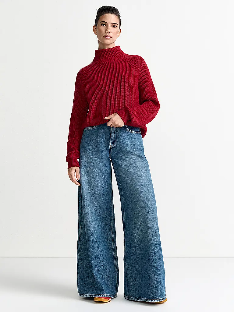 RICH & ROYAL | Pull à col roulé | Rouge