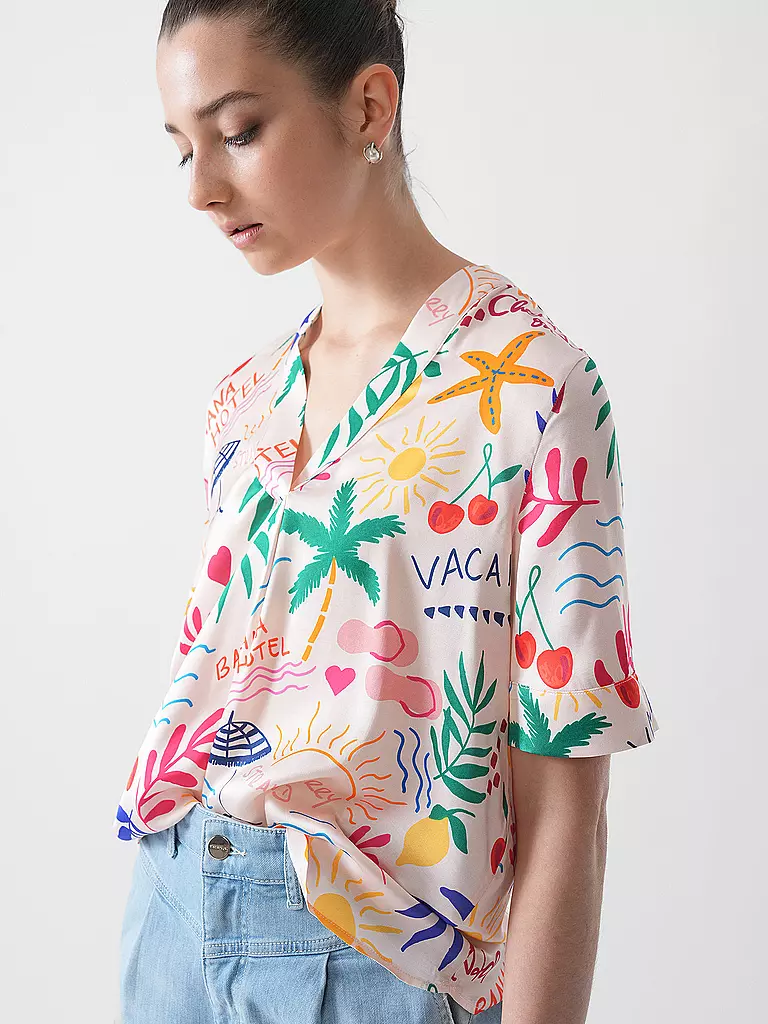 RICH & ROYAL | T-shirt blouse | Blanc