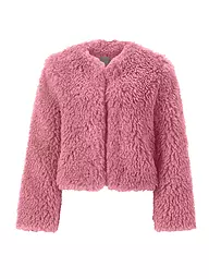 RICH & ROYAL | Veste aspect fourrure coupe courte | Rose vif