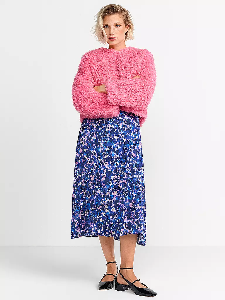 RICH & ROYAL | Veste aspect fourrure coupe courte | pink