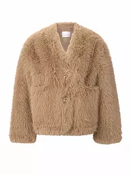 RICH & ROYAL | Veste aspect fourrure | Camel