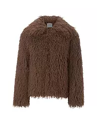 RICH & ROYAL | Veste aspect fourrure | Marron
