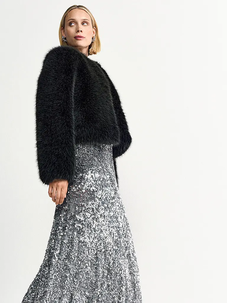 RICH & ROYAL | Veste aspect fourrure | Noir