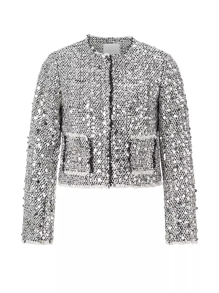 RICH & ROYAL | Veste coupe carrée | silber