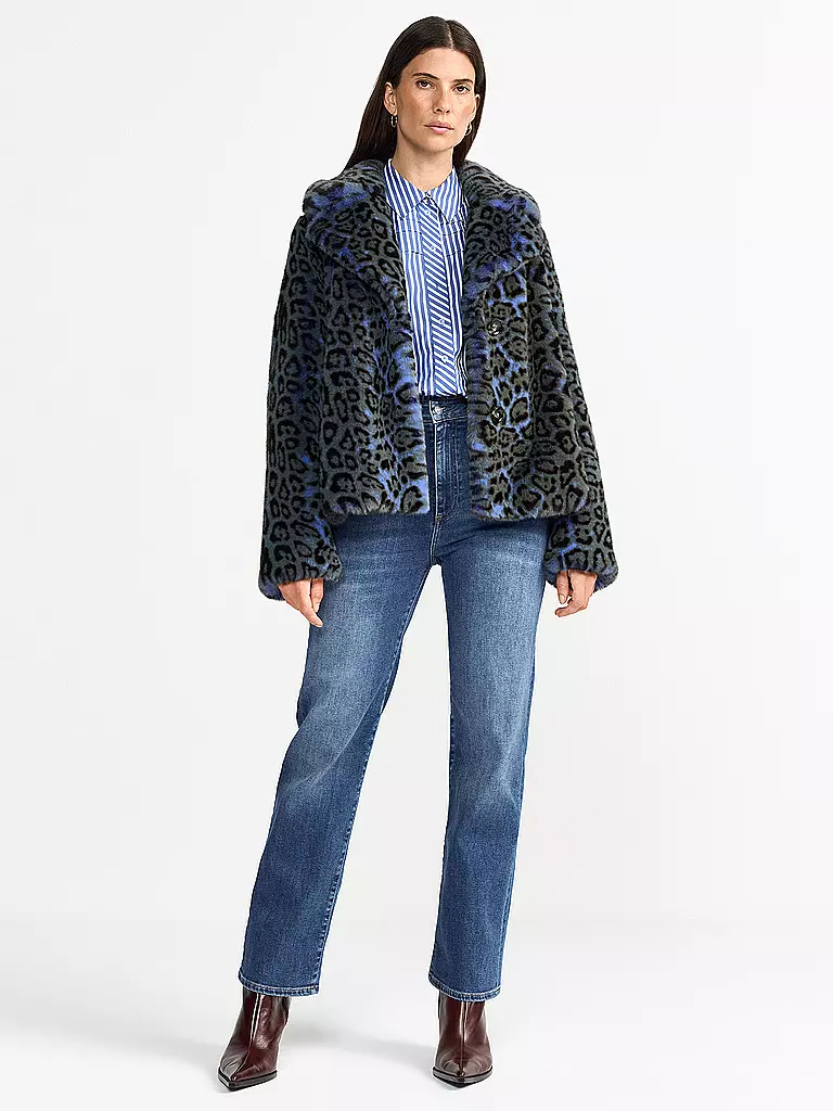 RICH & ROYAL | Veste en fausse fourrure | blau