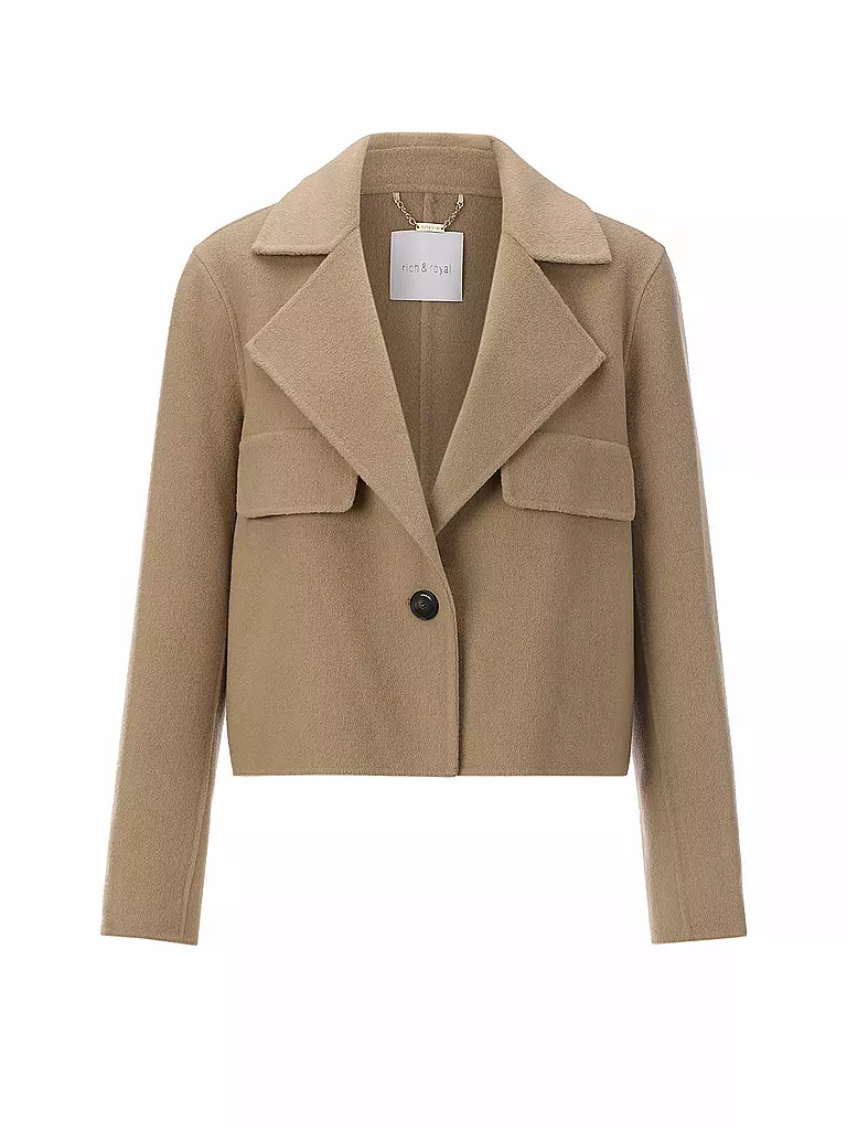 RICH & ROYAL | Veste en laine | Camel