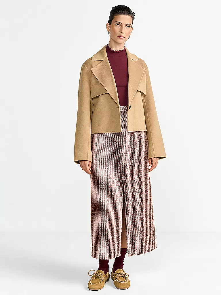 RICH & ROYAL | Veste en laine | Camel