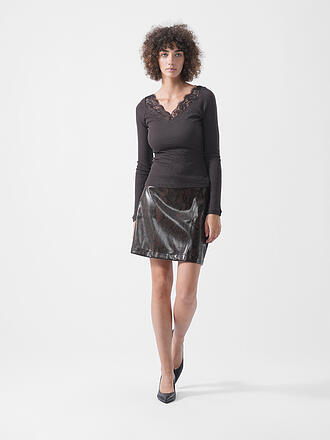 RICHROYAL | Mini-jupe aspect cuir