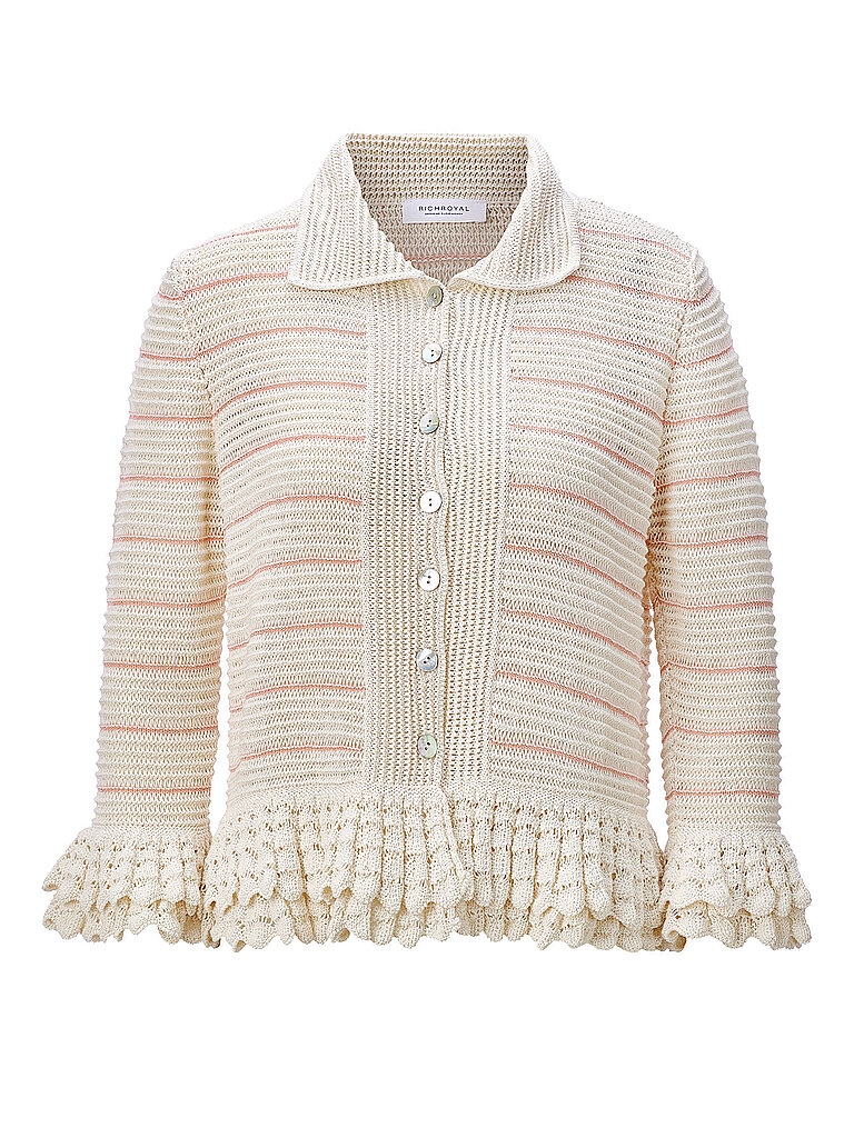 Richroyal Cardigan Pearl White M 4