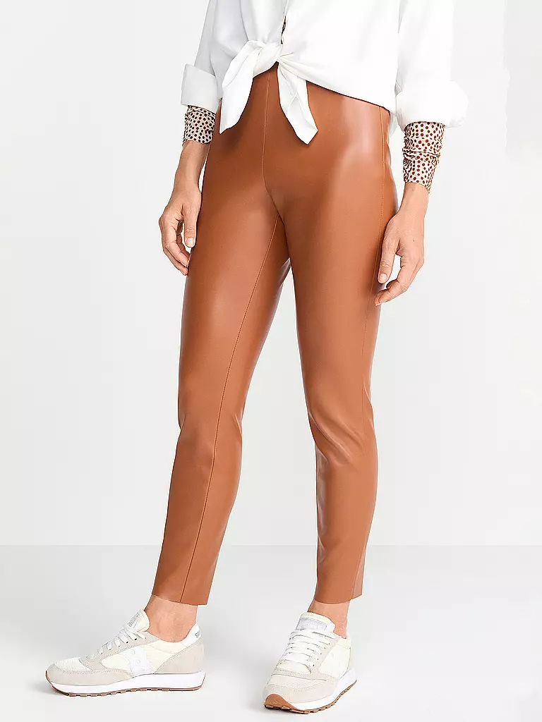 RICHROYAL | Leggings aspect cuir | Marron