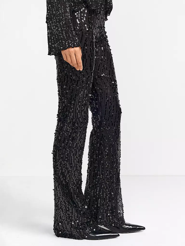 RICHROYAL | Pantalon Coupe Évasée | Noir