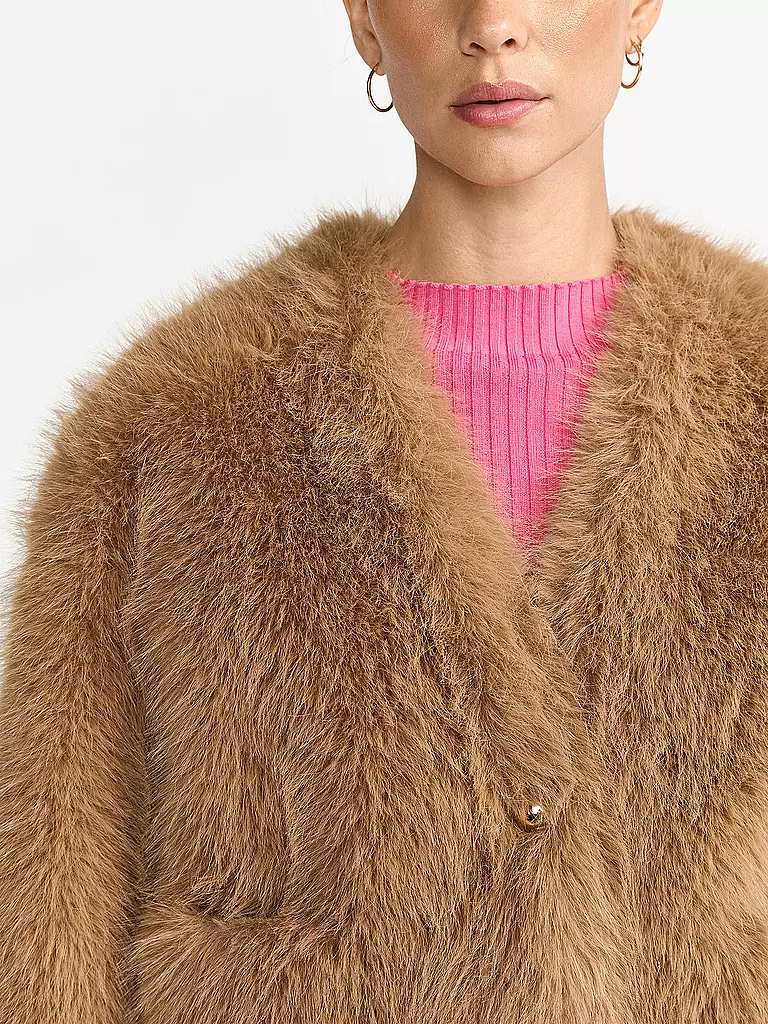 RICHROYAL | Veste aspect fourrure | Camel