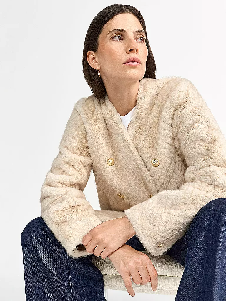 RICHROYAL | Veste aspect fourrure | Camel