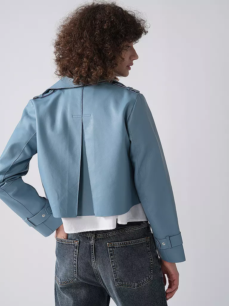 RICHROYAL | Veste en cuir | Bleu clair