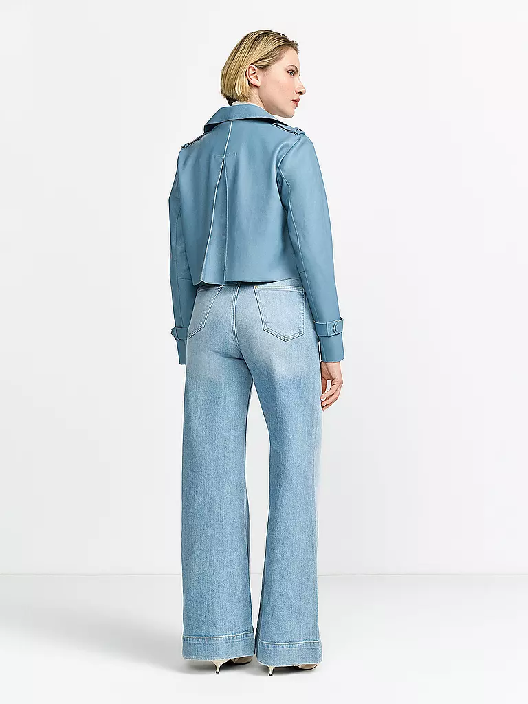 RICHROYAL | Veste en cuir | Bleu clair