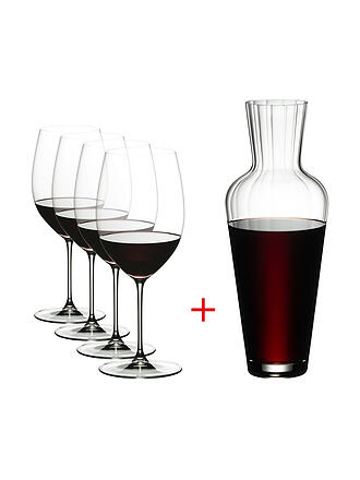RIEDEL | Set de 5 verres à vin rouge VERITAS Cabernet/Merlot et carafe