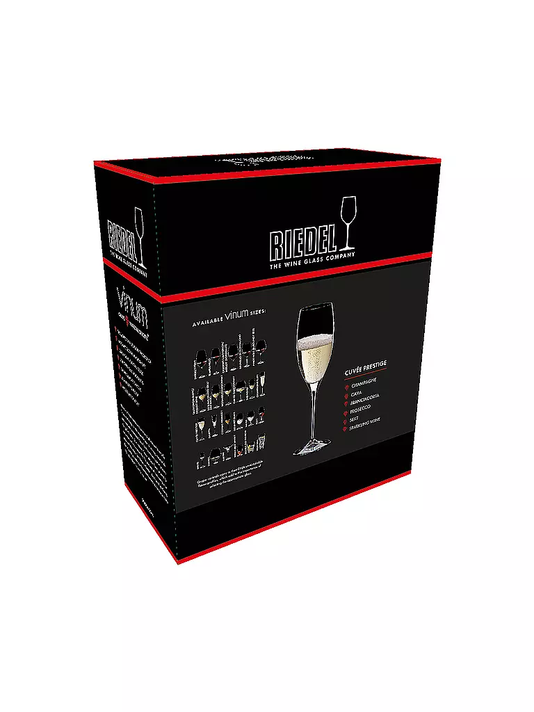 RIEDEL | Set de 2 verres à champagne VINUM Cuvée Prestige 230 ml | 