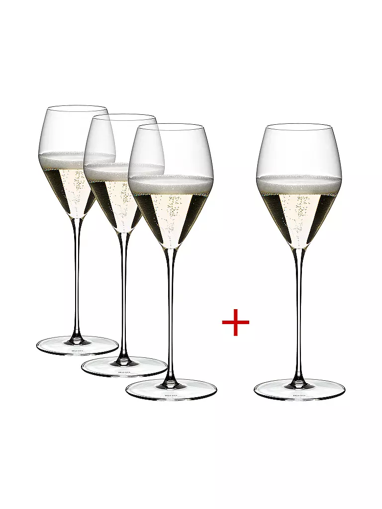 RIEDEL | Set de 4 verres à champagne VELOCE | Transparent