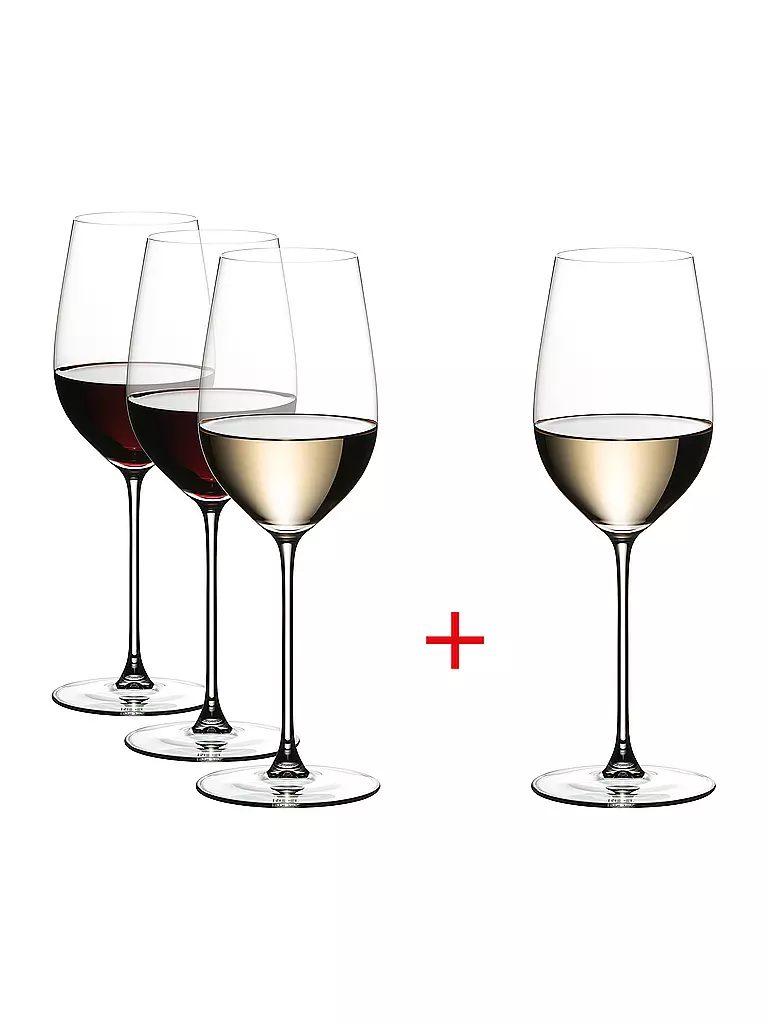 RIEDEL | Set de 4 verres à vin blanc VERITAS Riesling/Zinfandel | Transparent