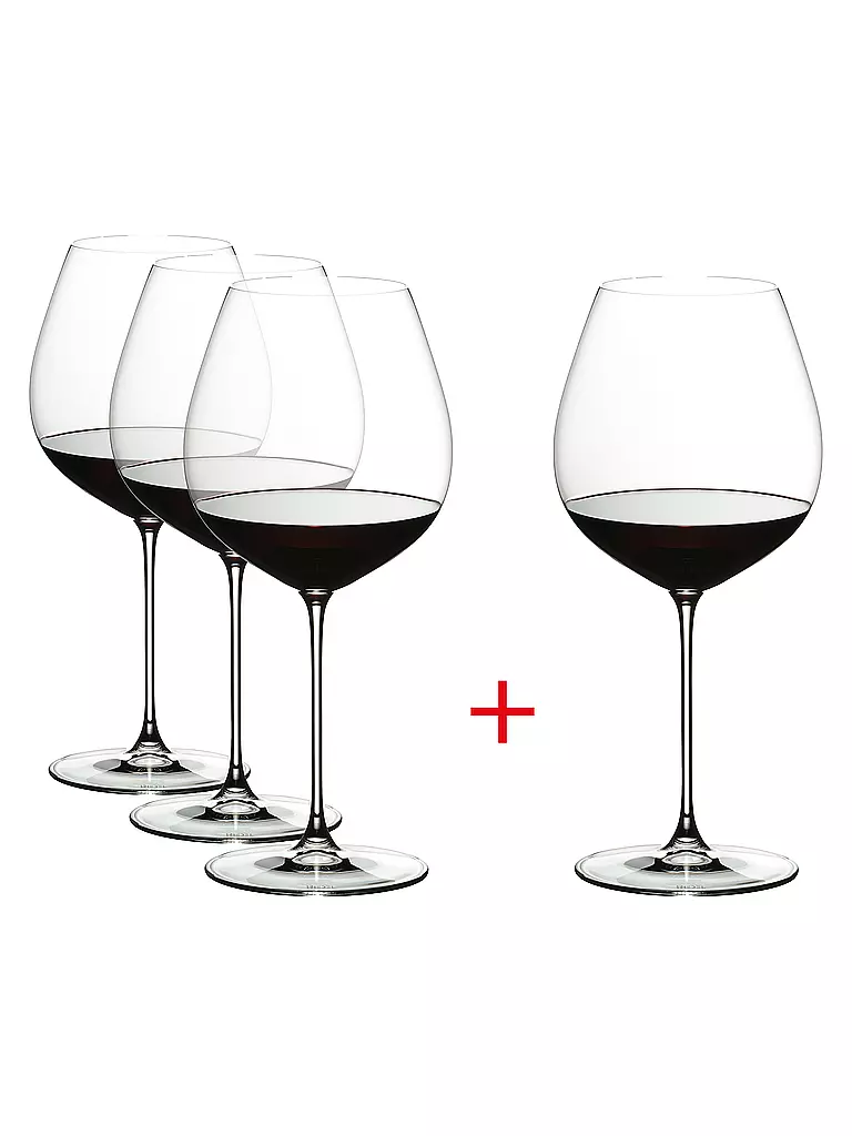 RIEDEL | Set de 4 verres à vin rouge VERITAS Cabernet/Merlot | Transparent
