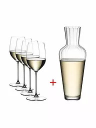 RIEDEL | Set de 5 verres à vin blanc VERITAS Riesling/Zinfandel et carafe | Transparent