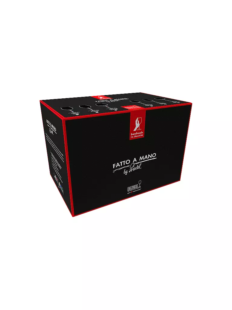 RIEDEL | Set de 6 verres à vin rouge Cabernet/Merlot FATTO A MANO | Multicolore