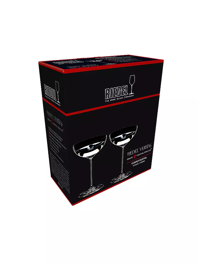 RIEDEL | Verre à champagne/coupe à cocktail, lot de 2 VERITAS 240ml | 