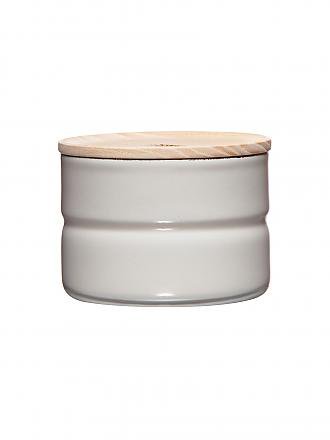 RIESS | Boîte de conservation - Boîte de rangement en émail avec couvercle en bois de frêne "Truehomewear" 6cm 230ml