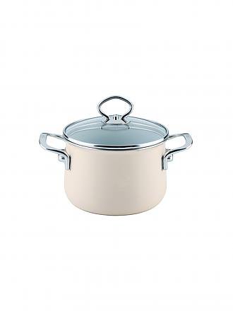 RIESS | Marmite à viande avec couvercle en verre NOUVELLE 20cm/4l Avorio