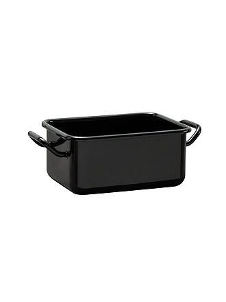 RIESS | Mini plat à four et de service 15x11x7cm/0,7l Émail noir